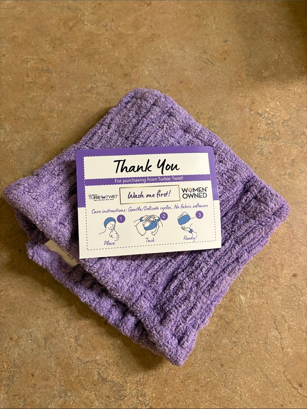 Turbie Twist Plush Hair Towel Wrap - Lavender Purple